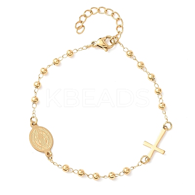 Religion 304 Stainless Steel Link Bracelets LS-BJEW-F524-05A-G-1