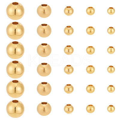 600Pcs 5 Style Brass Beads KK-PH0005-63-1