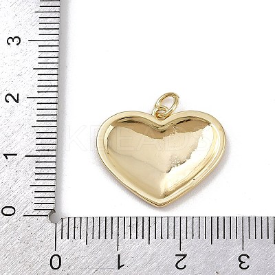 Valentine's Day Brass Red Enamel Pendants KK-D424-30C-G-1