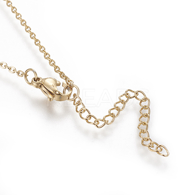 Brass Micro Pave Cubic Zirconia Pendant Necklaces NJEW-I230-23-1