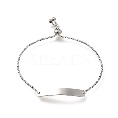 Non-Tarnish 304 Stainless Steel Box Chain Slider Bracelets BJEW-M233-02P-1