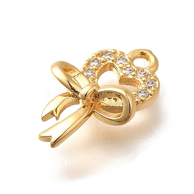 Brass Micro Pave Cubic Zirconia Pendants KK-K294-03G-1