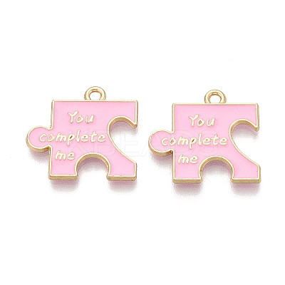 Alloy Enamel Pendants ENAM-T024-14B-G-1