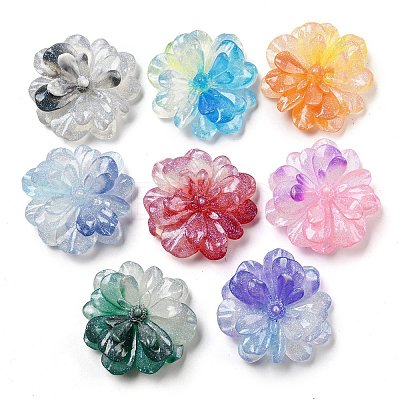Luminous Transparent Epoxy Resin Decoden Cabochons CRES-M032-04G-1