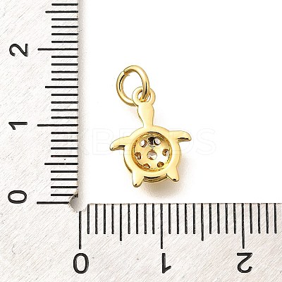 Brass Micro Pave Cubic Zirconia Pendants KK-Q040-02J-G-1