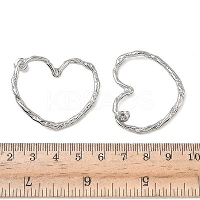 304 Stainless Steel Hollow Heart Stud Earrings EJEW-K268-55P-1
