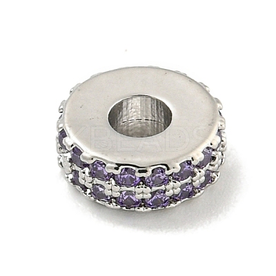 Rack Plating Brass with Cubic Zirconia Beads KK-B091-04A-1
