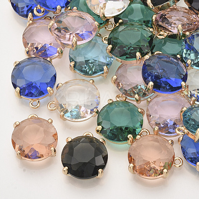 Faceted Glass Pendants GLAA-T010-006-1