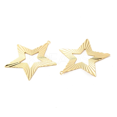 Rack Plating Brass Filigree Pendants KK-M250-19G-1