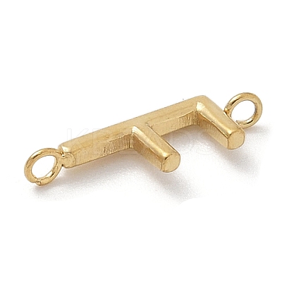 304 Stainless Steel Letter Connector Charms LS-STAS-M108-01G-06-1