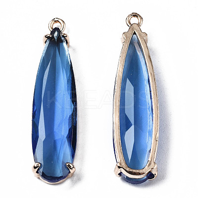Transparent Glass Pendants GLAA-T007-15-1