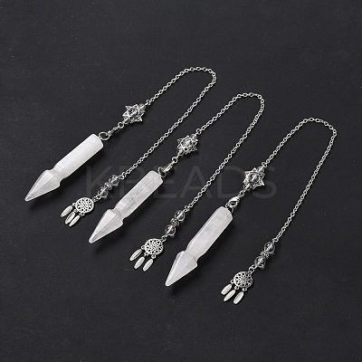 Natural Quartz Crystal Pointed Dowsing Pendulums G-I322-01P-06-1