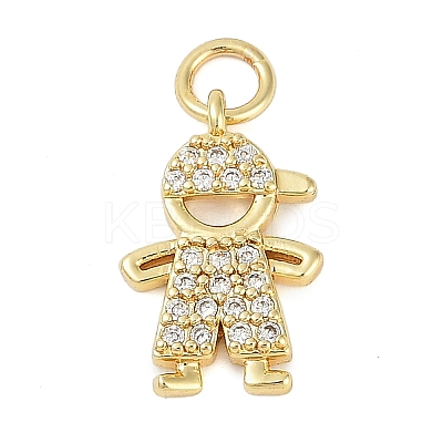 Rack Plating Brass Micro Pave Cubic Zirconia Pendants KK-H509-36G-1