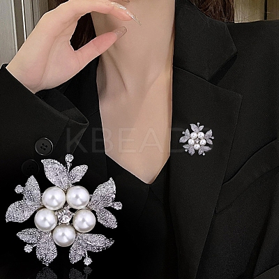 Exquisite Flower Alloy Rhinestone Brooch PW-WG62D3E-01-1