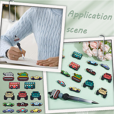 14Pcs 14 Styles Food Grade Eco-Friendly Silicone Focal Beads SIL-SC0001-74-1