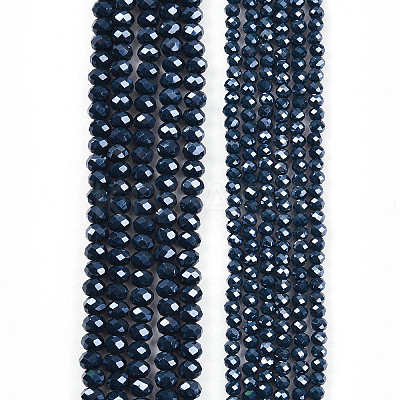 Electroplate Glass Beads Strands EGLA-A044-P4mm-A16-1