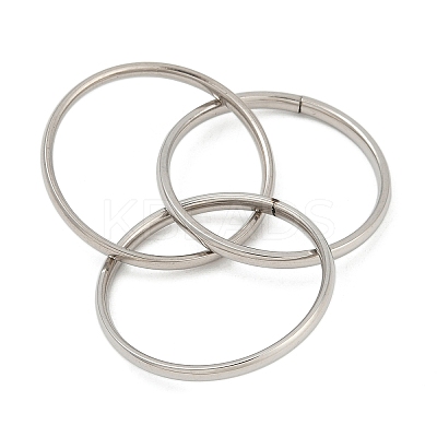 201 Stainless Steel Trinity Interlocking Ring Finger Rings FS-WG6776A-06-1