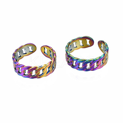 Curb Shape Cuff Rings RJEW-N038-024-1