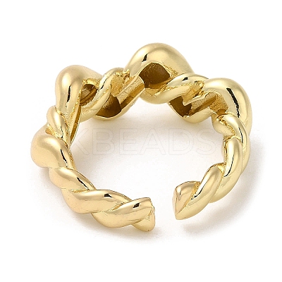 Brass Open Cuff Rings RJEW-Q778-29G-1