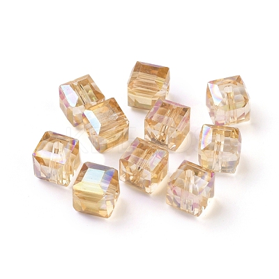 Electorplated Glass Beads EGLA-E006-1Q-1