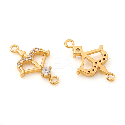 Brass Micro Pave Cubic Zirconia Links connectors KK-I672-41G-1