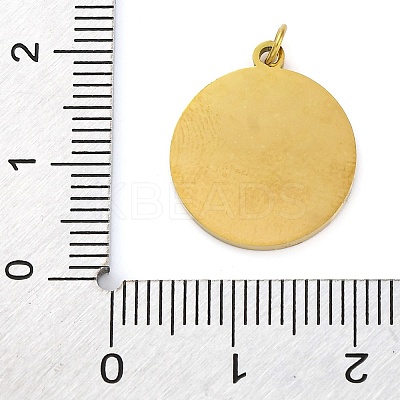 Ion Plating(IP) 304 Stainless Steel Enamel Pendants STAS-Z104-03G-1