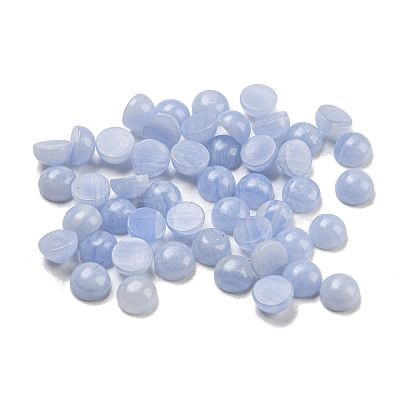 Synthetic Blue Lace Agate Cabochons G-H309-03-06-1