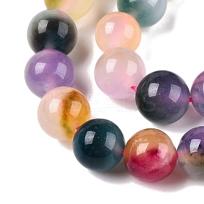 Dyed Natural White Jade Beads Strands G-T138-8mm-210-19-1