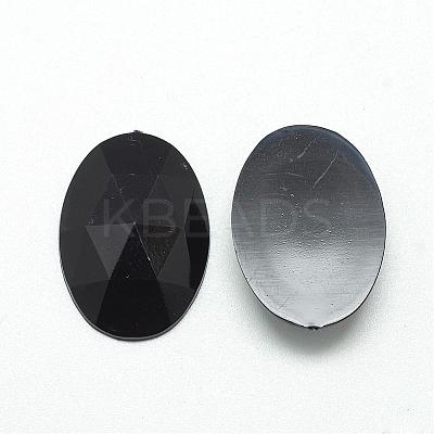 Acrylic Rhinestone Flat Back Cabochons GACR-Q011-30x40-01-1