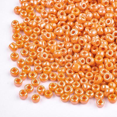 DIY Craft Beads 8/0 Opaque Colors Lustered Round Glass Seed Beads X-SEED-A012-3mm-130-1