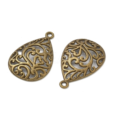 Tibetan Style Alloy Filigree Teardrop Pendants LS-X-TIBEP-Q041-042AB-NR-1