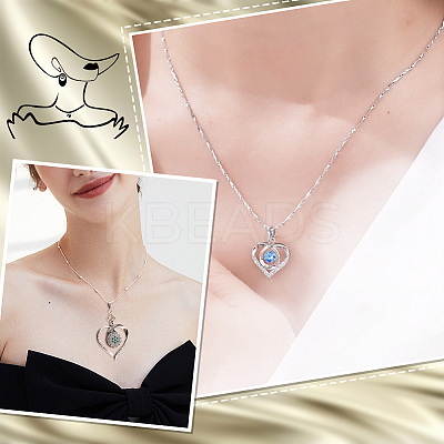 6Pcs 6 Style Heart Alloy Rhinestone Hang Snap Base Big Pendants ALRI-PH0001-29-1