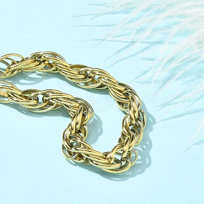 304 Stainless Steel Rope Chain Bracelets LS-BJEW-C084-02G-1