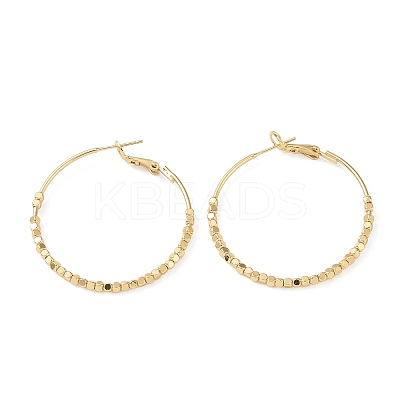Brass Round Ring Hoop Earrings EJEW-A025-01D-1