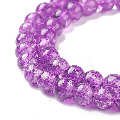 Crackle Glass Beads Strands CCG-Q001-8mm-M-1