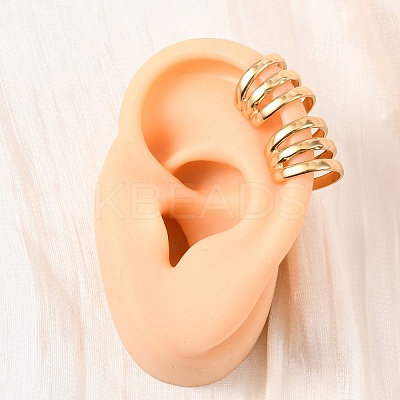 304 Stainless Steel Triple C-Shaped Cuff Earrings EJEW-K268-82G-1