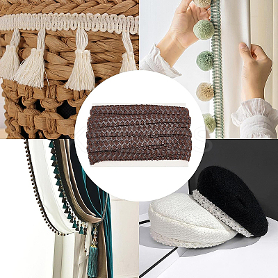 Imitation Leather Braided Lace Ribbon WL-WH0003-02-1