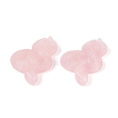 Natural Rose Quartz Cobra Display Decoration G-N348-05A-1