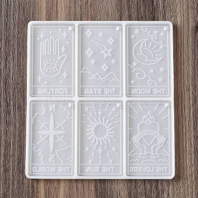 The Sun/Star/World Tarot Card DIY Pendant Silicone Molds Set DIY-A046-04-1
