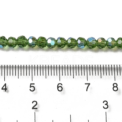 Electroplate Transparent Glass Beads Strands EGLA-A035-T4mm-L11-1