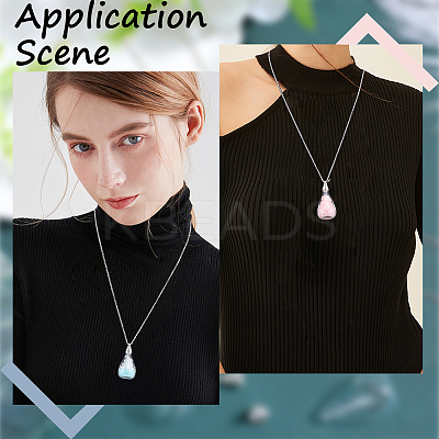 DIY Teardrop Wish Bottle Pendant Making Kit FIND-SC0006-84-1