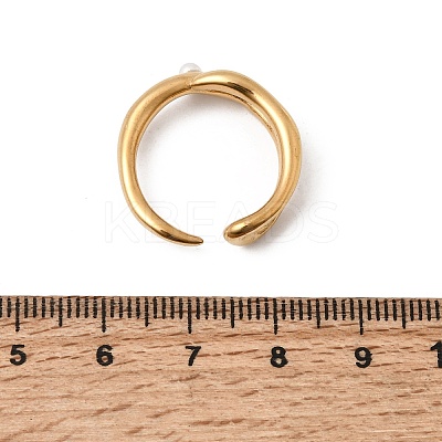 304 Stainless Steel Cuff Open Rings RJEW-B165-01G-1