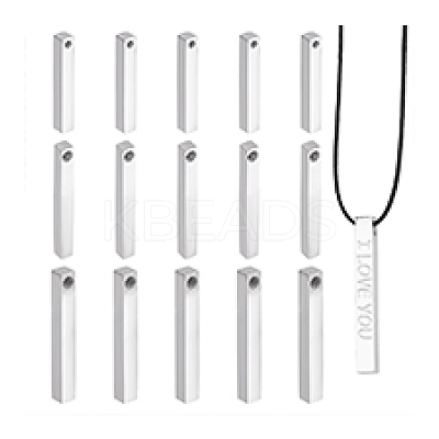 15Pcs 3 Styles 304 Stainless Steel Polished Pendant FIND-PH0020-86-1