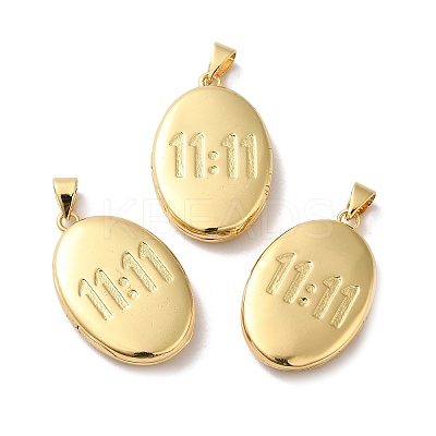 Eco-Friendly Rack Plating Brass Locket Pendants KK-F853-23G-1