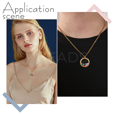 DIY Locket Pendant Necklaces Jewelry Kits DIY-PH0029-92G-01-1