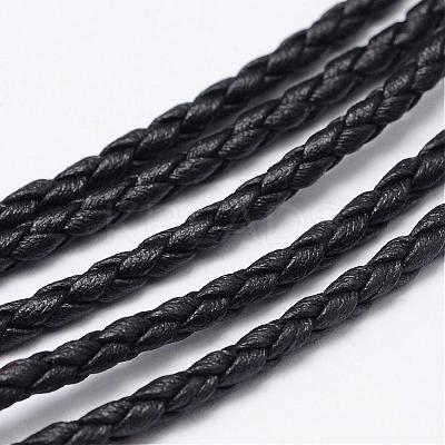 Braided PU Imitation Leather Cord LC-N009-01-4mm-1