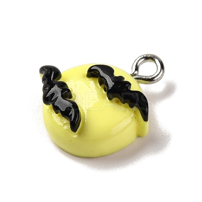 Halloween Theme Opaque Resin Pendants RESI-D075-02I-1