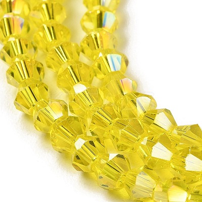 Transparent Electroplate Glass Beads Strands LS-GLAA-F029-2mm-A21-1