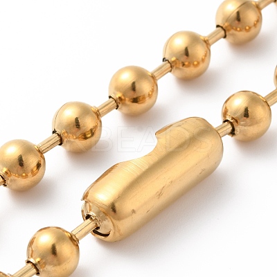 PVD Vacuum Plating 304 Stainless Steel Ball Chain Necklace & Bracelet Set STAS-D181-01G-01A-1