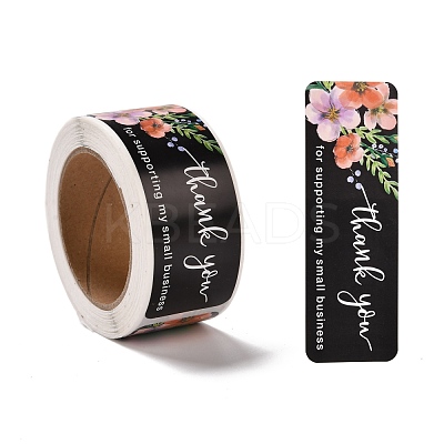 Flower Pattern Paper Gift Tag Stickers DIY-C011-02B-1